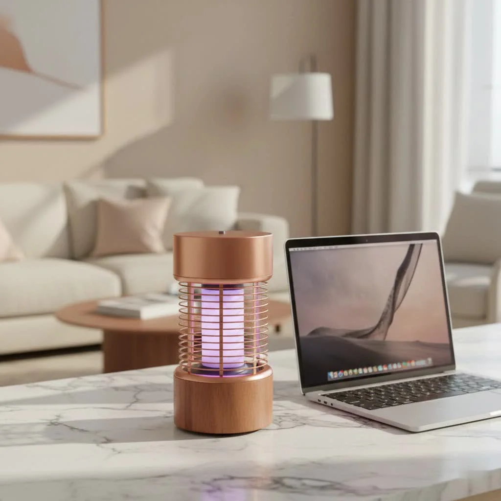Person holding a Zap It Bug Zapper, ready to swat a bug